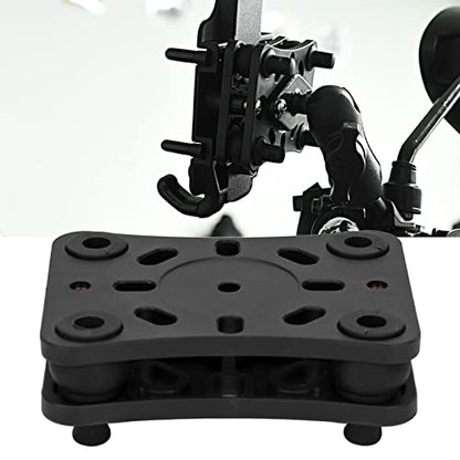 POCREATION Motorcycle Phone Mount, Bracket 4 Silicone Vibration Dampers with Nylon Base and Cavity Design for Bike Motorbike Handlebar Mobile Device Holder
