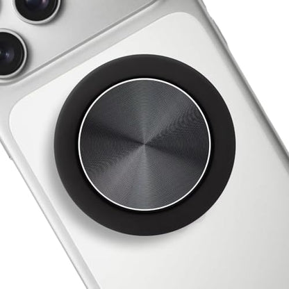 Magnetic Phone Grip Compatible with Magsafe，Collapsible Mobile Phones Stand Holder for Smartphone Tablet Cell Phone Accessory - Aluminum Alloy CD Pattern Black - color: Aluminum Alloy CD Pattern Black