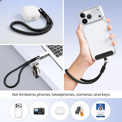 takyu 3 Pack Phone Wrist Strap, 360°Rotating Phone Lanyard without Tangles - color: Black, Dark Gray, Black-gray
