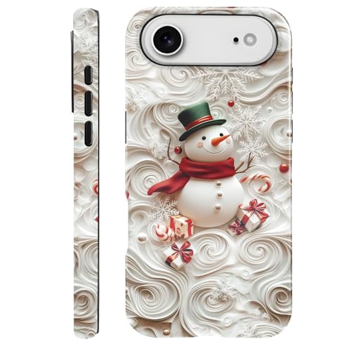 Compatible with iPhone 17 Air,Anti-Scratch Glossy Case Cover,Christmas Snowmen Snowflakes - color: Christmas Snowmen Snowflakes, size: IPhone 17 Air