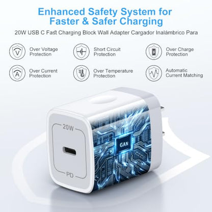 USBC Wall Plug Phone Charger Block Fast Charging Adapter for Samsung Galaxy - color: white
