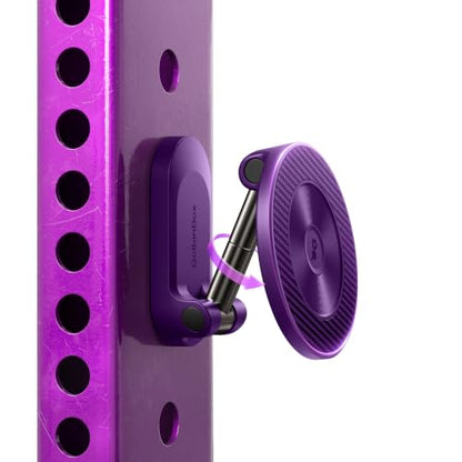 GolbinBox All Metal Dual Magnetic Gym Phone Holder for MagSafe, Purple - color: Purple