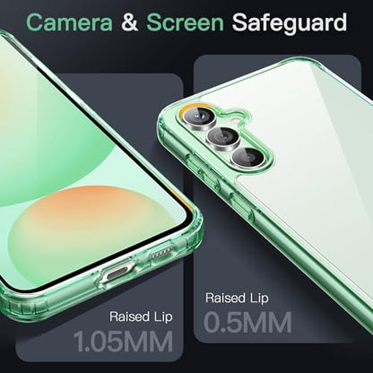 JETech Case for Samsung Galaxy S24 FE, Anti-Yellowing, Mint Green | Shockproof Protection, Scratch Resistant Hard PC Back, Durable Transparent TPU Bumper - color: Mint Green, size: Galaxy S24 FE