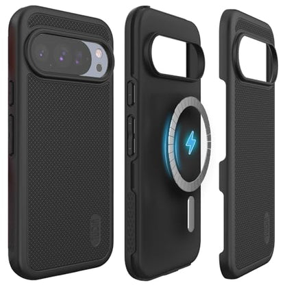 TUDIA for Google Pixel 10 / Pixel 10 Pro Case 2025, MergeGrip [Compatible with Magsafe & Pixelsnap] Cases – [Military Grade Drop Tested] Dual Layer Slim Shockproof Heavy Duty Protection - Black - color: Black, size: Pixelsnap 10 / 10 Pro