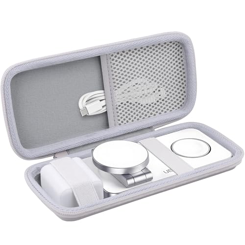 Hard Travel Case for UEQ/VBA/KEEPRO 3 in 1 Wireless Charging Station - color: White Case