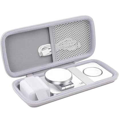 Hard Travel Case for UEQ/VBA/KEEPRO 3 in 1 Wireless Charging Station - color: White Case