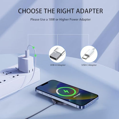 for MagSafe Charger, Magnetic Wireless Charging Pad for iPhone 17/17 Pro/17 Pro Max/Air/16 15 14 13 12 Pro Max Plus mini/AirPods 2 3 Pro, Strong Magnet, Aluminum Alloy, USB-C/A Ports(Black) - color: Black