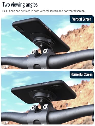 Bike Phone Mount,Mountain Bicycle Handlebar Cell Holder,Fit Round Stem Cap - color: 【1st Gen】Stem Mount-Black