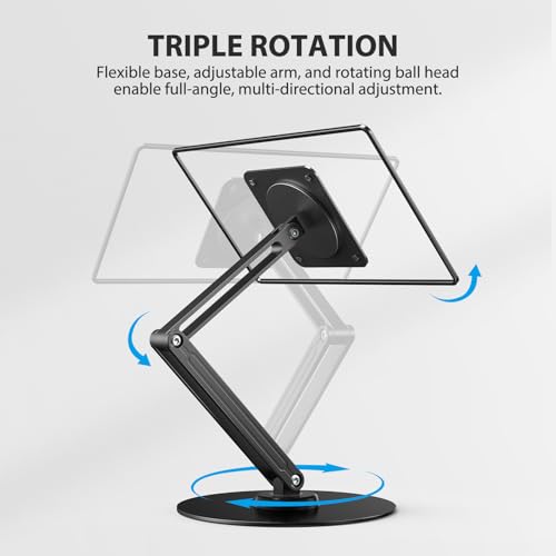 UPERFECT Magnetic VESA Stand, Adjustable Aluminum Arm for Portable Monitor - size: 19"