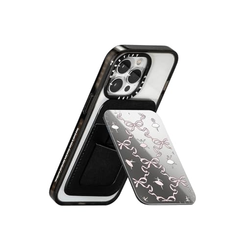CASETiFY Snappy Card Holder Stand Compatible with Magsafe - Ballerina Pattern - Silver Mirror - color: Ballerina Pattern