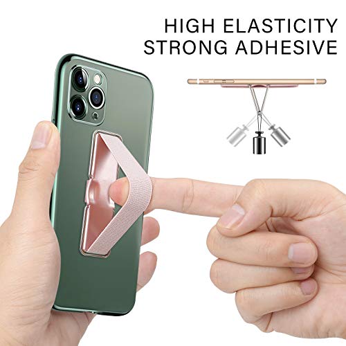 Phone Strap, CISID 4 Pcs Phone Grip with Stand Phone Strap Holder for Hand Finger Kickstand Suitable for iPhone Samsung and Most Smartphones(Black,Silver,Rose Gold,Gold 4PCS) - color: Black,Silver,Rose Gold,Gold