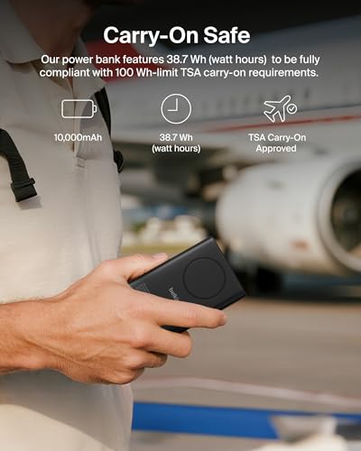 Belkin 10000mAh Qi2.2 25W MagSafe Power Bank w/Kickstand & Display - color: Black