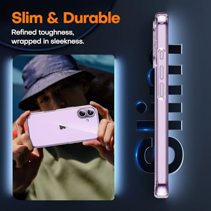 TAURI for iPhone 17 Case, Full Camera Protection with Screen Protector, Anti-Yellowing Military-Grade Protection Shockproof Slim Phone Case for iPhone 17, Clear - color: A-Clear