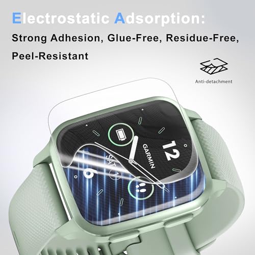 6 Pack Screen Protector for Garmin Venu Sq 2 / Sq 2 Music,Soft EPU Film | High Clarity, Self-Healing, Full Coverage, Touch Sensitive, Anti-Scratch and Bubble-Free for Running,Training and Daily Wear - size: For Garmin Venu Sq 2 1.6 Inch