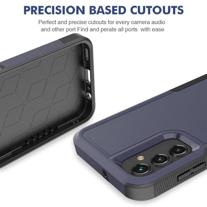for Galaxy A15 5G Phone Case, [Military Grade Drop Tested] with HD Screen Protector, Dual Layer Protective Heavy Duty Cell Phone Cover Non-Slip Shockproof Case for Samsung Galaxy A15 5G (Blue) - color: Blue