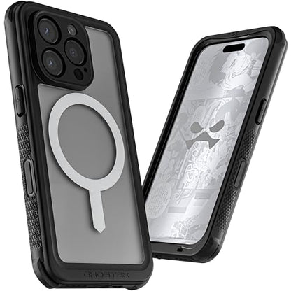 Ghostek Nautical Waterproof Apple iPhone 16 Pro Case with Holster Belt Clip - Screen and Camera Protector, MagSafe Compatible, Rugged Heavy Duty Cover (6.3 Inch, Clear) - color: Clear, size: iPhone 16 Pro