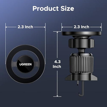 UGREEN Car Phone Mount for Magsafe Air Vent Car Mount Magnetic Phone Holder Compatible with iPhone 17 16 15 14 13 12 Pro Max, Strongest Magnet Black - color: Black