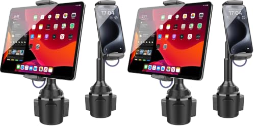 APPS2Car Solid Cup Holder Tablet Mount for Car, iPad Car Mount for Truck (Pack of 2) - size: 4.7 to 12.9 inches (Pack of 2)