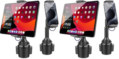 APPS2Car Solid Cup Holder Tablet Mount for Car, iPad Car Mount for Truck (Pack of 2) - size: 4.7 to 12.9 inches (Pack of 2)