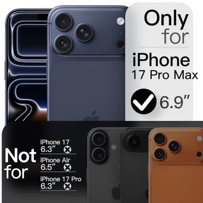 JETech Magnetic Slim Case for iPhone 17 Pro Max, Black - color: Black, size: iPhone 17 Pro Max