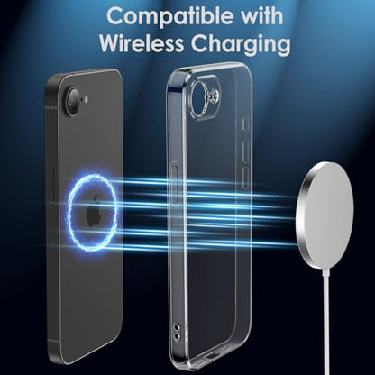 Shamo's Clear TPU for iPhone 17e Case / iPhone16e Case – with Camera Protection, Ultra Slim, Shockproof, Anti-Yellowing, Scratch-Resistant, Wireless Charging Compatible, Enhanced Grip - size: For iPhone 17e / iPhone 16e