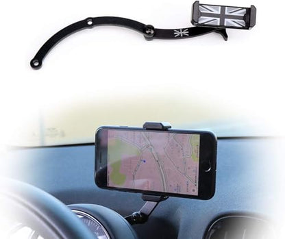 Behind Tachometer Mount Smart Phone GPS Mounting Design Phone Holder Kit for Mini Cooper R55 R56 R57 R60 R61(2008-2013seris) Union Jack (Gray) - color: Gray