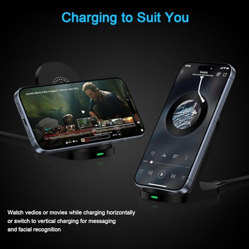 Wireless Charger Fast Charging Stand for Moto G Stylus 5G 2026/G Power 2025 - color: Black