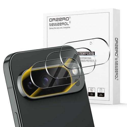 Orzero (3 Pack Camera Lens Protector Compatible for Google Pixel 10 Pro XL (Not for Pro Model), Protector de Cámera Case Friendly Tempered Glass 9H High Definition Microphone Cutout Anti-Scratch - size: 6.8‑inch
