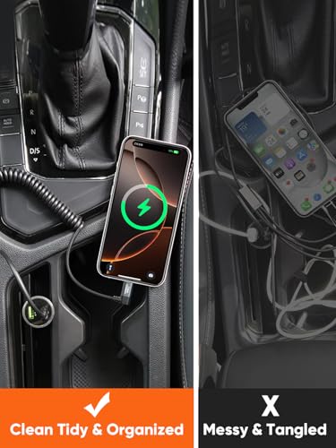 CableCreation Coiled USB A to C 60W Fast Charging Cable Max 5FT for CarPlay - style: Angle A to C