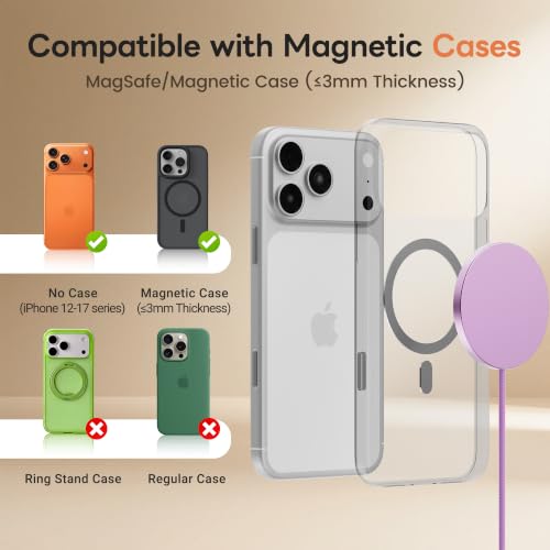 MagSafe 25W Magnetic Wireless Charger Fast Charging Pad for iPhone - color: Light Violet