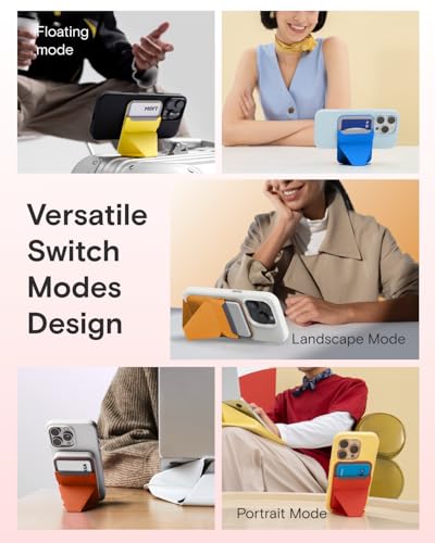 MOFT Magnetic Wallet Stand Compatible with iPhone 17/16/15/14/13/12 Series, Angle Adjustment & Magsafe Compatible MOVAS Phone Stand,Sapphire - color: Sapphire, size: Standard
