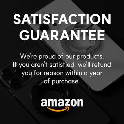 Phone Ring Holder for MagSafe Case, Strong Magnetic Cell Phone Grip, 360° Rotation Kickstand Compatible with iPhone and Android. - color: Blue Titanium