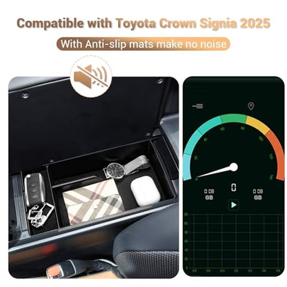 2025 2026 Toyota Crown Signia Center Console Tray for 2025 Toyota Crown Signia Accessories 2025 Crown Signia Console Organizer for 2025 Toyota Crown Signia XLE/Limited Console Organizer Crown Signia - size: 5) Crown Signia Arm Rest Tray