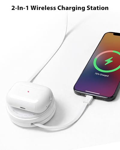 Travel Depot 2-in-1 Wireless Charger with Retractable USB-C Cable – 60W PD