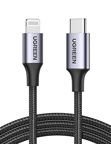 UGREEN USB C to Lightning Cable 3FT - MFi Certification Lightning Cable Compatible with iPhone 14/14 Pro/14 Pro Max, iPhone 13/12/11/X/XR/XS/8 Series, iPad 9, AirPods Pro, and More - size: 3FT