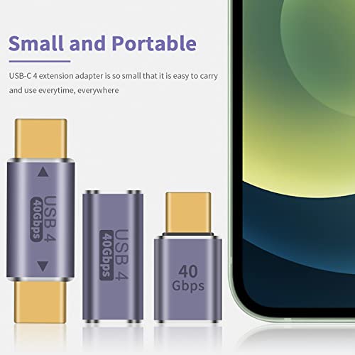 Duttek USB C Extender Adapter, USB C Coupler 40Gbps,100W PD and 8K@60Hz Video Display, Type C to Type C Adapter for Steam Deck, MacBook,Thunderbolt ect (3 Pack) - style: Three Styles USB C Adapter