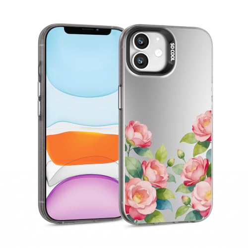 for iPhone 11 Case, TPU, Drop Protection, Camellia | Matte Silver Back, Shockproof, Fade-resistant, Anti-yellow, Lens Protection, Precise Cutout, Slim grip, Watercolor Camellia - color: Camellia, size: iPhone 11