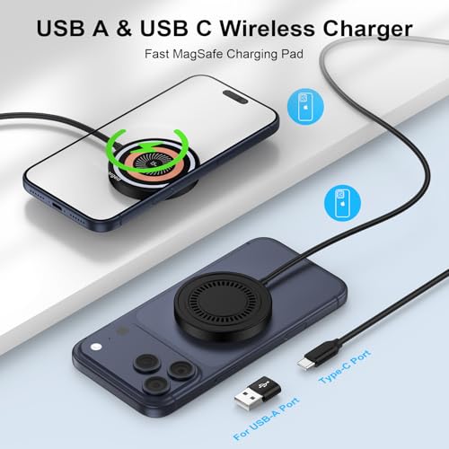 Samsung Galaxy S26 S25 Wireless Charging for S24 S23 Ultra Z Fold Flip 8 7 - color: Black