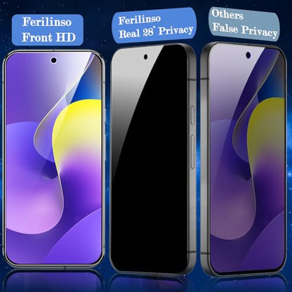 Ferilinso 3 Pack Privacy Screen Protector for Google Pixel 10 Pro XL - size: Google Pixel 10 Pro XL