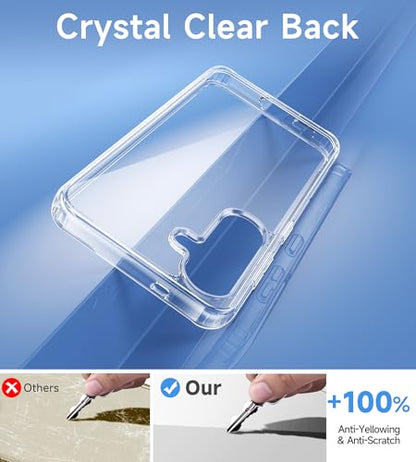 USLAI Case for Samsung Galaxy S25, Anti-Yellowing, Crystal Clear Back, Shockproof & Military‑Grade Drop Protection - Transparent - color: Clear, size: Galaxy S25