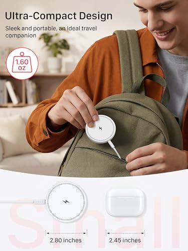 Magsafe Charger Magnetic Wireless Charge iPhone: Strong Magnet Charging Pad - color: White