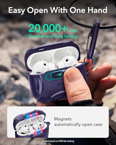 ESR for AirPods Pro 3 Case (2025), Compatible with MagSafe, Purple - color: Purple, size: AirPods Pro 3 Case