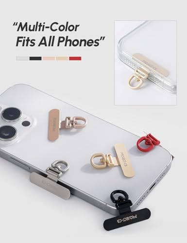 Phone Lanyard Tether Tab,Phone Strap Metal Patch,Universal Phone Lanyard Tether Patch Without Adhesive - color: Silver
