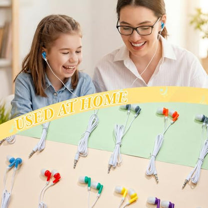 Kigeli 300 Packs Wired Earbuds Bulk, Multicolor - color: Multicolor