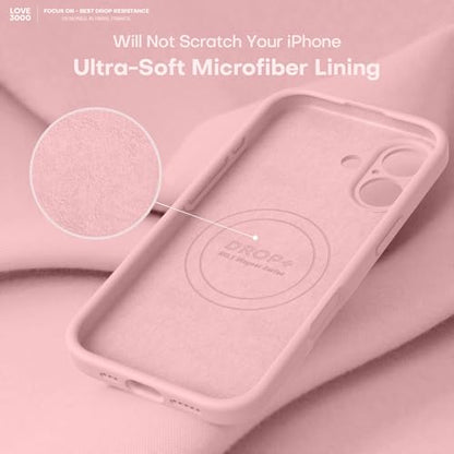 LOVE 3000 Magnetic for iPhone 17 Case Premium Silicone, Pink Sand - color: Pink Sand, size: iPhone 17 6.3inch