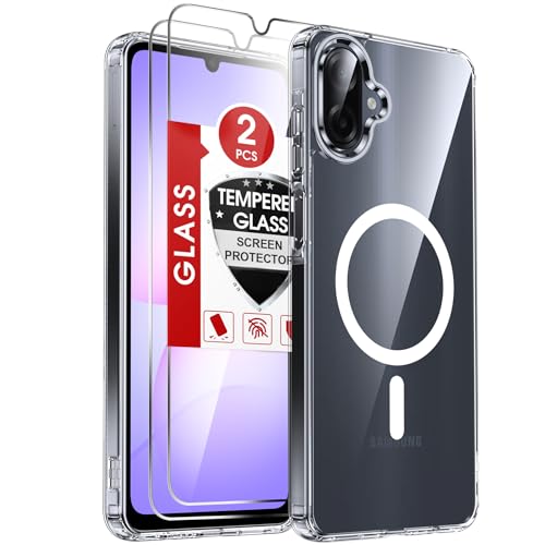 LeYi for A07 Samsung Phone Case: Crystal Clear [Anti-Yellowing] Samsung Galaxy A07 Phone Case with 2Pcs Screen Protector, Non-Slip Soft Bumper & Full Body Protection Cover Shell Funda para A07, Clear - color: Clear, size: Galaxy A07 (6.7 Inch)