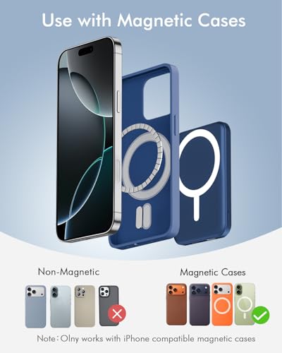 podoru for MagSafe Power Bank 5000mAh, Ultra-Slim Magnetic Portable Charger - color: Dark Blue