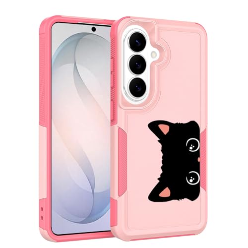 for Samsung Galaxy S26 5G Case: Cute Flowers Floral Design for Girls Women Slim Soft TPU Bumper Shockproof Silicone Cell Phone Cover (Cat Ear) - color: Fun Cat Ear