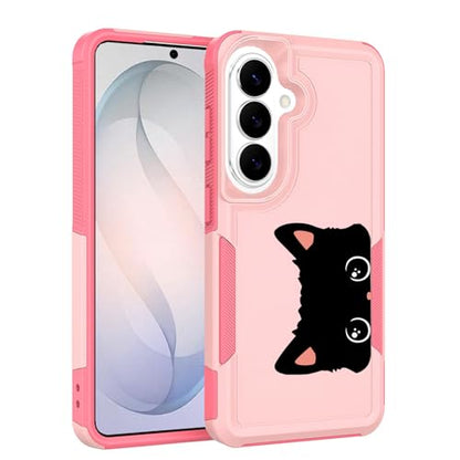 for Samsung Galaxy S26 5G Case: Cute Flowers Floral Design for Girls Women Slim Soft TPU Bumper Shockproof Silicone Cell Phone Cover (Cat Ear) - color: Fun Cat Ear