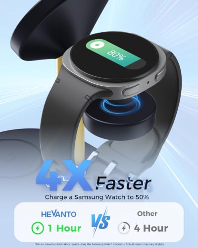 Hevanto 3 in 1 Wireless Charger for Samsung Galaxy, 15W MagSafe Charging - color: GoldBlack, size: 15W